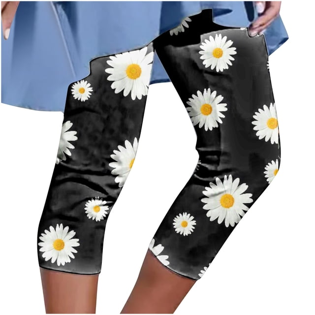 Birdeem Pantalon Court d'Été Décontracté pour Femme à Taille Élastique Imprimé