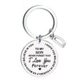thumbnail image 2 of Creative DIY To My Son Stainless Steel Last Name 26 Letter Keychain 2.5x2.5cm, 2 of 8