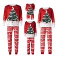 thumbnail image 2 of SUNSIOM Matching Family Christmas Pajamas, Long Sleeve Deer Snowflake Print Pullover + Pants Set, 2 of 3
