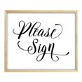 thumbnail image 1 of Signalisation Veuillez Signer Impression de Fête Décoration de Mariage Livre d'Or Signalisation (Cadre Non Inclus), 1 of 1