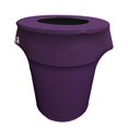 thumbnail image 1 of LA Linen SpandexCover55G_PurpleX23 LA Linen Extensible Spandex Couvercle de Poubelle 55 Gallons Rond, Violet, 1 of 1