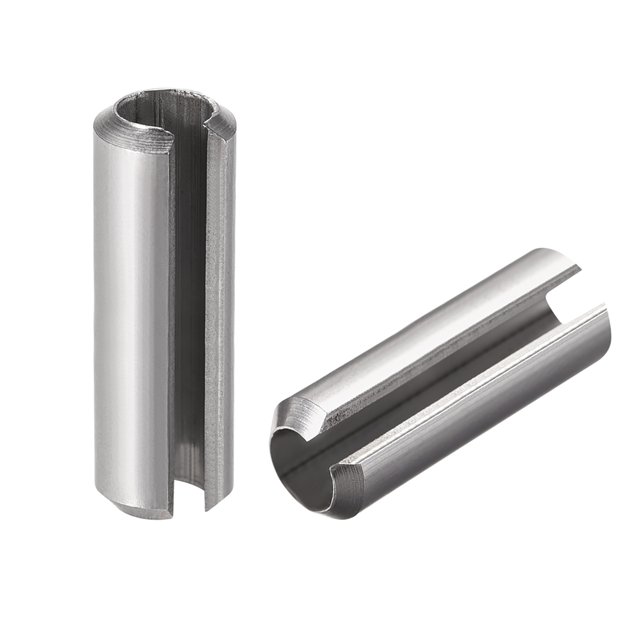 Unique Bargains Slotted Spring Pin M8 x 50mm 304 Stainless Steel Split Spring Roll Dowel Pins Plain Finish 5Pcs