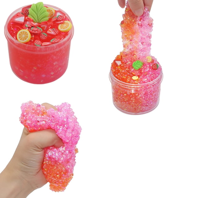 pink Fruit Mud Mud Soft Toy Set - Diy Fruit Slime Simulation Feel And Stress Relief