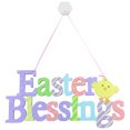 thumbnail image 1 of EGNMCR Room Decor Home Decor Wooden Rabbit Eggs Letters Flower Wall Hanging Door Hanging Wooden Easter, 1 of 1