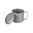 thumbnail image 2 of MesaSe Pot de Camping 600 ml Grande Capacité Pot en Titane Portable Tasse d'Eau Polyvalente pour l'Extérieur avec Couvercle Sac en Filet pour Camping Randonnée Activités de Plein Air, 2 of 9