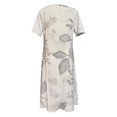 thumbnail image 4 of Robe de Plage Femme Décontractée à Manches Courtes Robes Taille Empire Robe sous le Genou Poches, 4 of 5