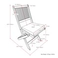 thumbnail image 2 of CorLiving Miramar Hardwood Outdoor Dining Set, 5pc, 2 of 8