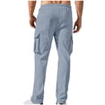 thumbnail image 4 of AherBiu Sweatpants For Men Fleece Lined Drawstring Elastic Waisted Straight Leg Pants With Pockets Casual Gym Workout Trousers, 4 of 7