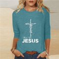 thumbnail image 1 of Daisyyozoid T-Shirt de Pâques Joyeuses pour Femme Col Rond Haut à Manches Longues Haut à Manches Longues Col Rond T-Shirt, 1 of 5