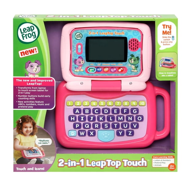 LeapFrog 2-in-1 Leaptop Touch, Pink, Interactive Toddler Learning