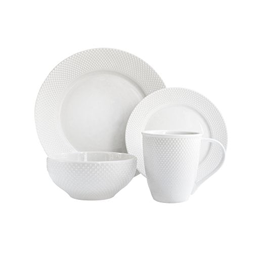 American Atelier 6827-16-RB Chloe Dinnerware Set, White