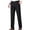 Black, variant on AherBiu Mens Dress Pants Straight Leg Flat Front Pants With Pockets Solid Color Casual Loose Work Office Business Trousers