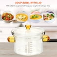 thumbnail image 2 of LOVEVER Glass Steamed Egg Bowl Glass Snack Containers Rice Bowl Mini Cocotte Soup Bowl with Lid Baby, 2 of 6