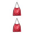 thumbnail image 1 of kurtrusly 1/2/3 Wide Application Convenient And Practical Chain Handbag For Women - Foldable Shoulder Bag Fashion PU Chain Shoulder Bag red 2PCS, 1 of 6