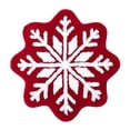 thumbnail image 2 of UsRHHA Snowflake Christmas Rugs, Red White Shaped Floor Mat for Living Bedroom, Holiday Kitchen Bath Decor, 2 of 6