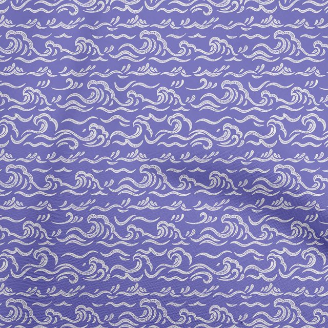 oneOone Velvet Purple Fabric Asian Japanese Wave Sewing Craft Projects Fabric Prints By Yard 58 Inch Wide