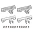 thumbnail image 1 of Unique Bargains Glass Fixing Clip, 4 Pack for 6-10mm Aluminum Alloy T-shaped Glass Support Bracket, 1 of 5