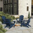 thumbnail image 2 of Chaise Adirondack Classique d'Extérieur (Ensemble de 4) en Bleu Marine, 2 of 8