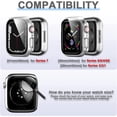 thumbnail image 2 of KOMI 6 Pack Hard PC Case Built in Tempered Glass Screen Protector Compatible with Apple Watch Series 9 8 7 45mm, KOMI Ultra-Thin Scratch Resistant Overall Protective Bumper Cover for iWatch 45mm, 2 of 5