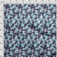 thumbnail image 4 of oneOone Rayon Sky Blue Fabric Florals Craft Projects Decor Fabric Printed By The Yard 56 Inch Wide, 4 of 4