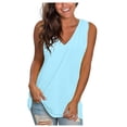 thumbnail image 1 of Birdeem T-Shirt Sans Manches Col en V Ample Mode pour Femmes, 1 of 9