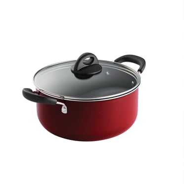 Tramontina EveryDay Cocotte couverte antiadhésive en aluminium de 4,7L – rouge métallisé