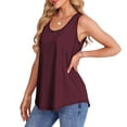 thumbnail image 4 of Dealovy Womens Tank Tops Sleeveless Casual Summer Solid Color Loose Fitted Casual Flowy Basic Tees Outfits, 4 of 7