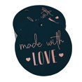 thumbnail image 1 of Inkdotpot Made With Love Text Bottle Tag Real Rose Gold Foil Favor Hang Tags 50 Pack, 1 of 6