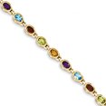 thumbnail image 1 of 14K Yellow Gold Gemstone Rainbow Bracelet, 1 of 2