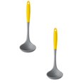 thumbnail image 1 of Oleegame 2PC Kitchen Utensils Set New Two Color All Pack Silicone Soup Spoon Colander Non Stick Pot Spatula Home Cooking Kitchenware Set, 1 of 4