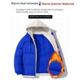 thumbnail image 4 of Yuyuzo Hoodies Puffer Jackets for Women Long Sleeve Stand Collar Drawstring Button Zipper Coats with Pockets, 4 of 5