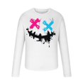 thumbnail image 4 of Birdeem Fashionable Mens Printed Top with Long Sleeved Round Neck and Smiling Face Printed Top/Shirt, 4 of 4