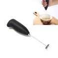 thumbnail image 4 of KAKOWELY Electric Milk Frother Electric Milk Frother Stainless Steel Touch Handheld Espresso Mixer Battery Operated Frother and Coffee Stirrer for Chocolate Latte Coffee Milk Foamer (Black), 4 of 4