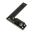 thumbnail image 2 of Carpenter Square Measuring Layout Tool Professional Marking Tool 90 Degree Ruler Black 200mm, 2 of 9