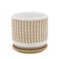 thumbnail image 1 of Sagebrook Home 6" Wave Planter W/ Saucer, Brown, 1 of 1