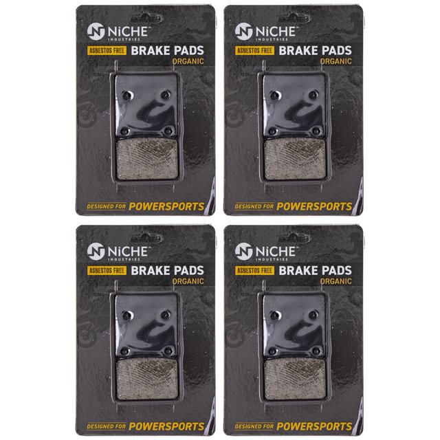 Niche Rear Brake Pad Set for Kawasaki Ninja ZX12R Organic Motorcycle 4 Pack 519-KPA2556D