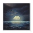 thumbnail image 1 of Designart Super Lune sur la mer II ART MURAL À CADRE FLOTTÉ, 1 of 3