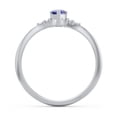 thumbnail image 4 of Birthstone Heart Ring with Shoulder Accents - Blue Sapphire (September), 4 of 4