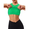 thumbnail image 3 of Charmo Ribbed Seamless Tank Top for Womens High Neck Tops Built in Bra, 3 of 6