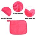thumbnail image 4 of Unique Bargains 4pcs Reusable Makeup Removal Cleaning Cloth Washable Makeup Remover Cleaning Towels Rose Red 8''x8'', 4 of 7