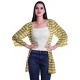 thumbnail image 1 of Moomaya Cardigan Court Imprimé en Georgette de Viscose à Manches Longues pour Femmes, 1 of 5