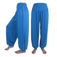 thumbnail image 1 of MIASHUI Plus Size Solid Color Loose Casual Yoga Long Pants Lantern Wide Leg For&nbsp;Comfy&nbsp;Fit Blue,L, 1 of 2