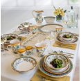 thumbnail image 5 of Euro Ceramica Duomo Collection Servingware, 3-Piece Breakfast Table Necessities Set, Gold and Cream, 5 of 5