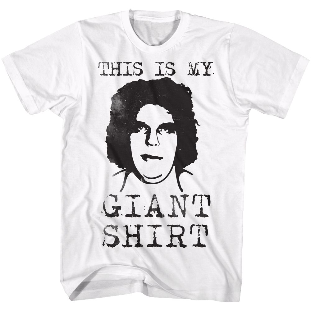 Andre The Giant Straight Outta Here White Adult T-Shirt Tee