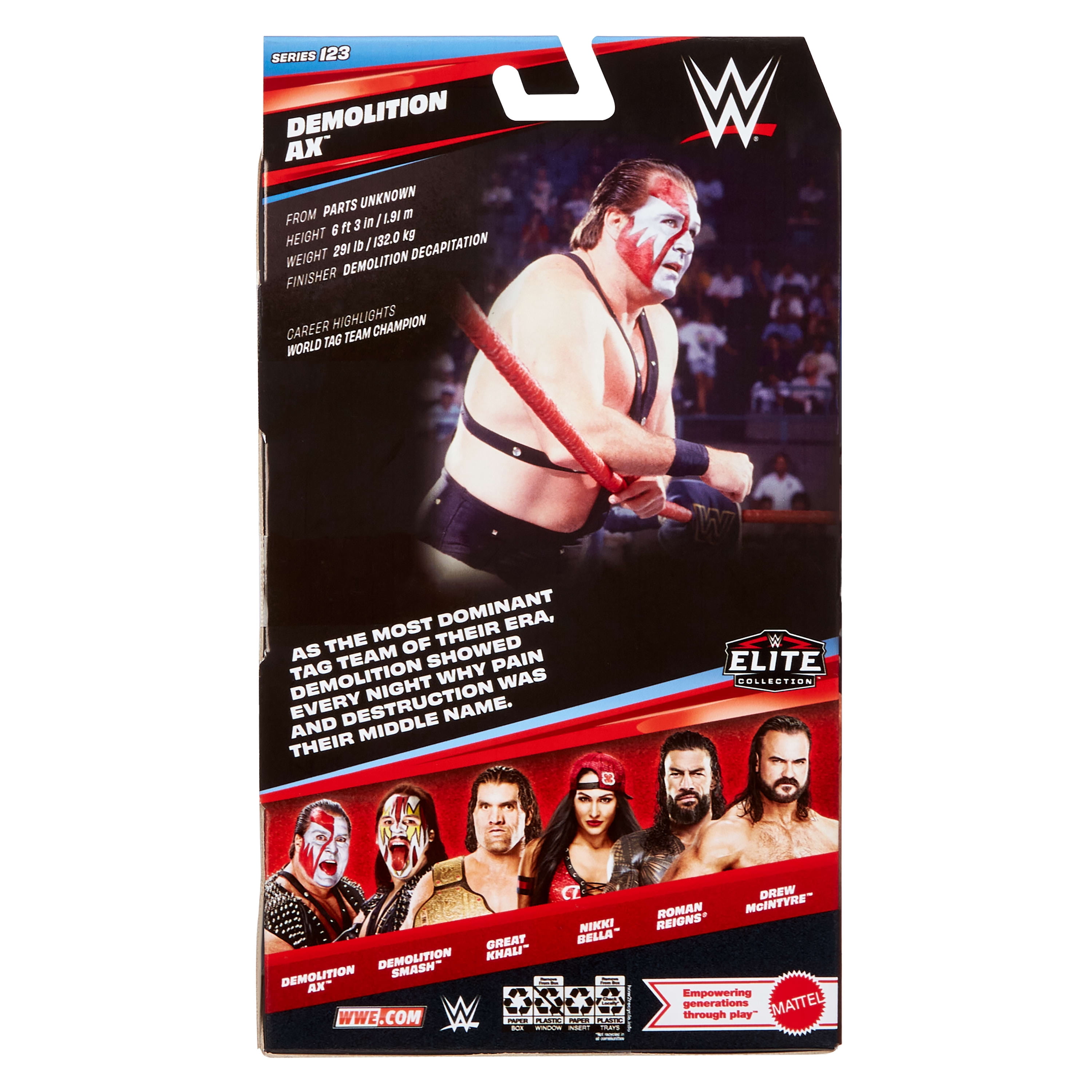 WWE-Élite Demolition Ax-Figurine 15cm avec accessoires Série123