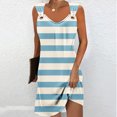 thumbnail image 1 of Pisexur Robe Sans Manches à Col en V pour Femme Été Confort Mode Couleur Unie Poche Robe Sans Manches à Col en V Robe pour Femme, 1 of 5