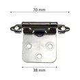 thumbnail image 2 of OULII 10Pcs Replacement Cabinet Hinges Self Closing for Door Cupboard Kitchen Use Iron White Nickel, 2 of 6