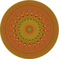 thumbnail image 1 of Ahgly Company Tapis d'Intérieur Lavable en Machine Carré Transitionnel Caramel Brun, 3 Pieds Carré, 1 of 7