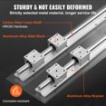 thumbnail image 3 of VEVOR 2 Pcs SBR16 Rail de Guidage Linéaire 2000mm Rail Coulissant 4 Pcs SBR16UU Bloc de Roulement, 3 of 9