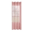 thumbnail image 2 of Todaioua Semi Sheer Window Curtain with Silver Embossed Pattern Light Filtering Polyester Fabric for Bedroom Living Room Study Modern Home Decor with Grommet Top Installation, 2 of 7